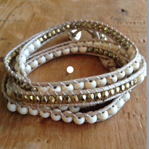 New Tone It Up Beach Babe Wrap Bracelet white / cream